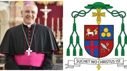Bischof Timmerevers und sein Wappen als Bischof von Dresden-Meißen. / Bistum