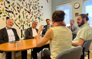 Erzbischof Udo Bentz bei einer Begegnung im Heiligen Land am 3. April 2024 / Deutsche Bischofskonferenz / Daniela Elpers