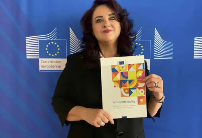 Bei der Vorstellung der EU-Gleichstellungsrichtlinie: Gleichstellungs-Kommissarin Helena Dalli (Sozialdemokraten, Malta).