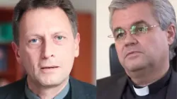 Die neuen Erzbischöfe: Herwig Gössl (li.) für Bamberg und Udo Bentz für Paderborn. / Screenshots / YouTube / Deutsche Bischofskonferenz / KircheTV