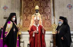 Papst Franziskus feiert das heilige Messopfer zum Hochfest der Apostelfürsten in der Basilika St. Peter im Vatikan am 29. Juni 2021 / Vatican Media / CNA Deutsch 