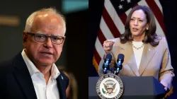 Minnesota Gov. Tim Walz and Vice President Kamala Harris. / Stephen Maturen/Getty Images; STEPHANIE SCARBROUGH/POOL/AFP via Getty Images