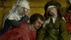 Jesu Kreuzabnahme (Detail): Rogier van der Weyden portraitiert hier Maria Kleophae, Johannes der Evangelist, und Salome. / Wikimedia 