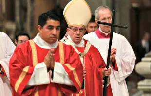 Heilige Messe für die Seelen der verstorbenen Kardinäle und Bischöfe mit Papst Franziskus am 4. November 2016.  / CNA/Daniel Ibanez