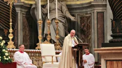 Papst Franziskus spricht im Petersdom beim Konsistorium am 19. November 2016. / CNA/Daniel Ibanez