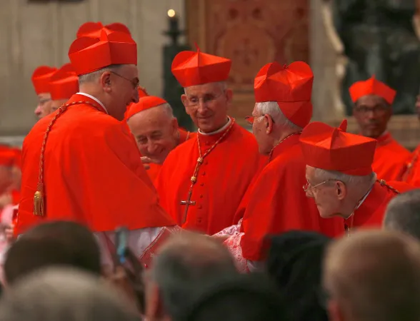 Gespräche vor der Kreierung 17 neuer Kardinäle durch Papst Franziskus am 19. November 2016 im Petersdom.
