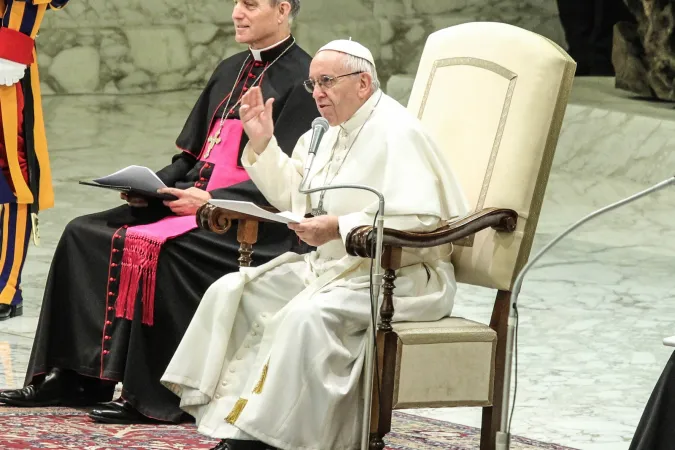 "Ihr seid Söhne des Lichts": Papst Franziskus bei der Generalaudienz am 1. Februar 2017. 