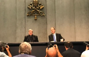 Kardinal George Pell und der Leiter des Presse-Amtes des Vatikan, Greg Burke am 29. Juni 2017 / CNA / Angela Ambrogetti