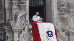 Papst Franziskus betet den Engel des Herrn in Lima, Peru am 21. Januar 2018 / CNA / Alvaro de Juana