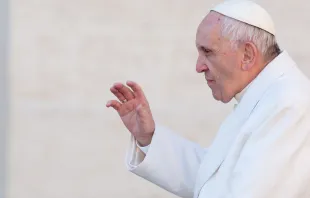 Papst Franziskus bei der Generalaudienz auf dem Petersplatz am 24. Januar 2018 / CNA Deutsch / Daniel Ibanez