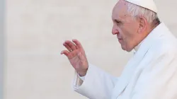 Papst Franziskus bei der Generalaudienz auf dem Petersplatz am 24. Januar 2018 / CNA Deutsch / Daniel Ibanez