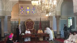Papst Franziskus und Mohammed VI. bei der Unterzeichnung in Rabat (Marokko) am 30. März 2019 / Presseamt des Heiligen Stuhls / CNA Deutsch