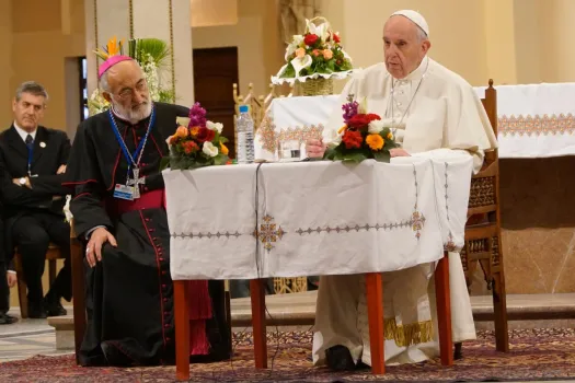 Papst Franziskus vor Priestern, Ordensleuten und Seminaristen in der Kathedrale von Rabat am 31. März 2019 / Alan Holdren / CNA Deutsch