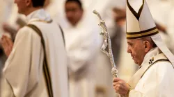Papst Franziskus bei der Chrisammesse im Petersdom am 18. April 2019 / Daniel Ibanez / CNA Deutsch