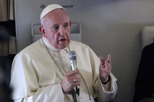 Papst Franziskus auf der "Fliegenden Pressekonferenz" am 10. September 2019 / Edward Pentin / CNA Deutsch