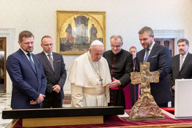 Audienz des slowakischen Ministerpräsidenten Pellegrini bei Papst Franziskus 
