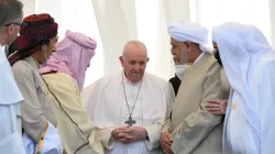 Papst Franziskus beim interreligiösen Gebetstreffen in Ur (Irak) am 6. März 2021 / Vatican Media