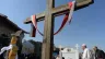 Das Kreuz auf dem Kirchplatz in Mossul beim Besuch von Papst Franziskus / Vatican Media