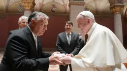 Papst Franziskus begrüßt den ungarischen Premierminister Viktor Orbán in Budapest, 12. September 2021
 / Vatican Media/ EWTN.
