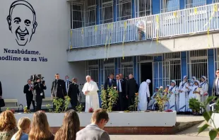 Papst Franziskus besucht das Bethlehem Center in Pressburgam 13. September 2021  / Vatican Media Pool 