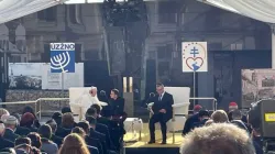 Papst Franziskus bei einem Treffen mit der jüdischen Gemeinde auf dem Rybné-Platz in Pressburg am 13. September 2021  / Vatican Media Pool (VAMP)