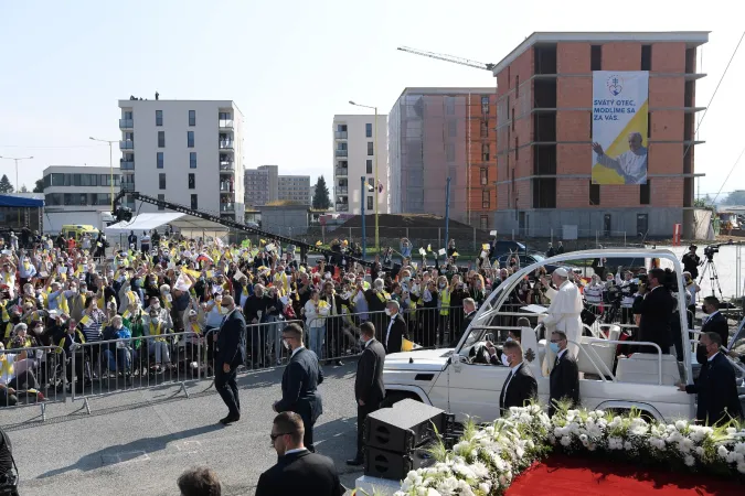 Ankunft von Papst Franziskus in Presov am 14. September 2021
