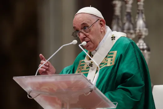 Papst Franziskus predigt zum "Welttag der Armen" im Petersdom am 14. November 2021. / Daniel Ibáñez / CNA Deutsch 