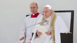 Papst Franziskus in L'Aquila, 28. August 2022 / Daniel Ibáñez / CNA Deutsch