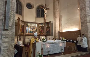 Kardinal Koch bei der Vesper in der Kirche am Campo Santo Teutonico, 1. November 2023 / Joanna Łukaszuk-Ritter