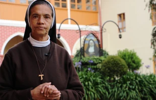 Schwester Gloria Cecilia Narváez in ihrem Heimatkloster in Kolumbien. / Kirche in Not