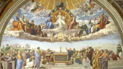 Beim Gemälde wie der aktuellen Debatte um die heilige Kommunion: Der geweitete Blick lohnt sich. / Foto: Wikimedia / Vatikanische Musee (digital bearbeitet) (CC0)