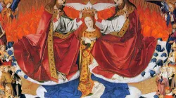 Marienkrönung, Altar der Kartause zu Villeneuve-lès-Avignon (Ausschnitt). Geschaffen von Enguerrand Quarton im Jahr 1454. / Wikimedia (Gemeinfrei)