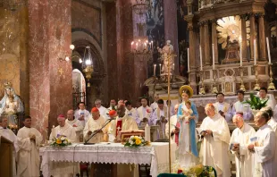 Kardinal Turkson feiert die heilige Messe in Santa Maria della Scala am 15. September 2017 / CNA / Daniel Ibanez