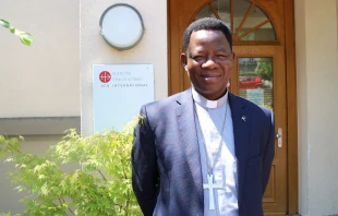 Bischof Bulus Dauwa Yohanna aus Kontagora bei einem Besuch in der internationalen Zentrale von „Kirche in Not“ (ACN) in Königstein im Taunus / Kirche in Not