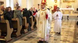 Bischof Philippe Jourdan beim Gottesdienst in seiner Kathedrale in Tallinn / Diözese Tallinn