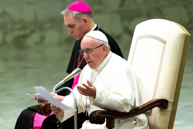 Papst Franziskus in der Audienzhalle am 20. Februar 2019