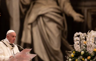Papst Franziskus predigt in der Osternacht am 20. April 2019 im Petersdom / Daniel Ibanez / CNA Deutsch