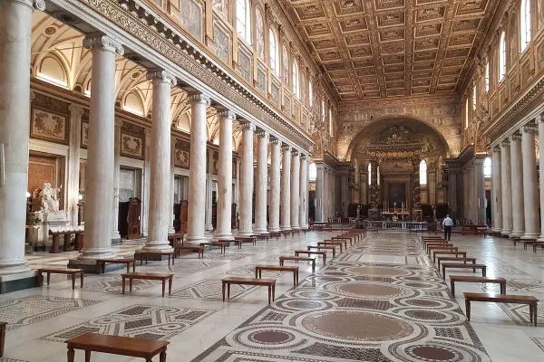 Basilika mit Sicherheitsabständen: Santa Maria Maggiore  / Walter Breitenmoser / CNA Deutsch 