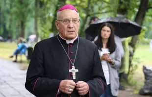 Erzbischof Tadeusz Kondrusiewicz von Minsk-Mahiljou betet für festgenommene Demonstranten in Minsk am 19. August 2020. / catholic.by 