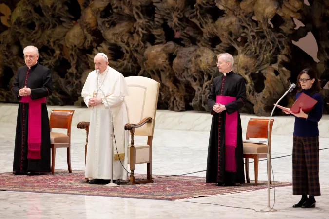 Papst Franziskus bei der Generalaudienz am 9. Februar 2022.