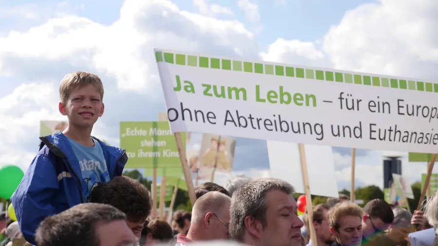 Teilnehmer am Marsch für das Leben in Berlin am 17. September 2017.