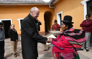 Bischof Overbeck traf sich auch mit Quechua-Indigenen im Hochland bei La Paz / Christian Frevel / Adveniat