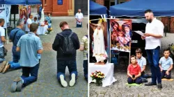Gebet in Hamburg: Junge und alte Männer der internationalen Initiave beteten den Rosenkranz am 25. Juni 2022 / Christ for Men