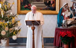 Papst Franziskus in seiner Ansprache zur Übertragung des Angelus am Hochfest der Gottesmutter Maria, 1. Januar 2021. / Vatican Media