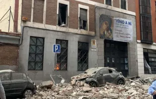 Das Gebäude nach der Explosion in Madrid am 20. Januar 2020 / @Jnxx251 via Twitter