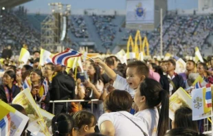 Freude bei der Messe mit Papst Franziskus in Bangkok am 21. November 2019 / Hannah Brockhaus / CNA Deutsch