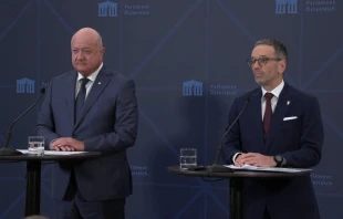 ÖVP-Chef Christian Stocker und FPÖ-Chef Herbert Kickl / Screenshot von YouTube