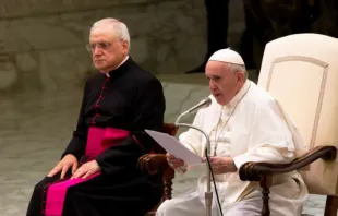 Papst Franziskus bei der Generalaudienz am 21. August 2019 / Daniel Ibanez / CNA Deutsch