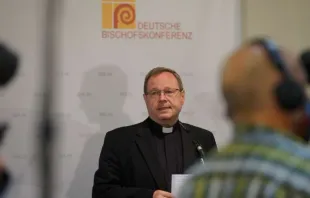 Bischof Georg Bätzing von Limburg bei der Pressekonferenz zum Auftakt der Vollversammlung der Bischöfe in Fulda am 22. September 2020. / Rudolf Gehrig / CNA Deutsch