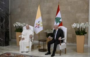 Papst Leo XIV. und der libanesische Präsident / Vatican Media